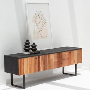 ตู้วางทีวีไม้แวนดาน่า โนวารา ไพร์ม สแลท วูด โมเดิร์น โซลิด วูด มินิมอลลิสต์ เอนเตอร์เทนเมนท์ คอนโซล - Product Image 4