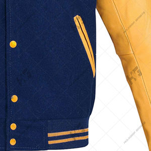 Unisex Casual Stylish Warm Custom Made High Quality Breathable Quick Dry V-neck Varsity <b>Jacket</b> Winter Baseball Letterman Style - Product Image 3