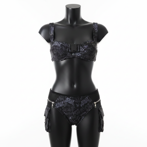 Conjunto de Bikini de Dos Piezas para Mujer de Alta Calidad, 230 GSM, Poli Spandex, Paneles de Malla en la Cintura, Logotipo Sublimado Personalizado - Product Image 1