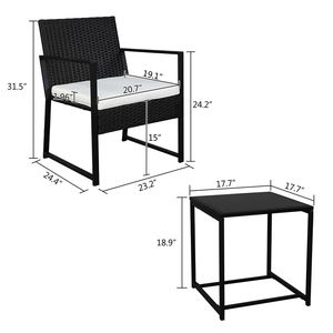 Set di Mobili da Esterno Moderni in Rattan a 3 Pezzi con Sedie in Vimini per Uso Alberghiero - Spedizione Gratuita - Product Image 6