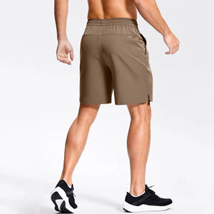 Shorts de tennis pour hommes, personnalisables, à taille élastique avec cordon de serrage, séchage rapide, respirants, écologiques, motif uni, style vintage, pour la gym et le sport - Product Image 2