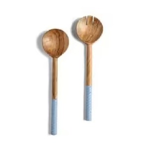 Premium Wooden Salad Serving Set with Natural Wood Finish for <b>Buffet</b> and Dining <b>Table</b> Use - Product Image 2
