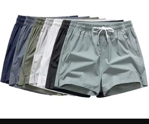 Custom Trending Men's Mid-Rise Quick-Drying Breathable Canvas <b>Smart</b> Casual Shorts Solid Pattern with Drawstring Digital - Product Image 2