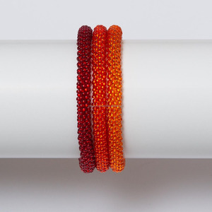 Colorblocked Handmade Beaded Stretch Bracelet Set Seawater Pearl Tubular Weave Luxury <b>Charm</b> Bracelets Festival Gift Wholesale - Product Image 3