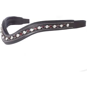 Banda para cejas de cuero de caballo indio personalizada de alta calidad, Diamante de cristal hecho a mano, accesorio elegante ecuestre duradero, opciones de compra a granel - Product Image 2