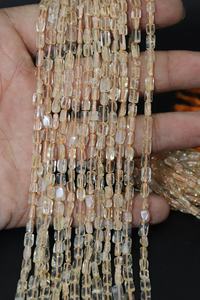 Cuentas Cuadradas de Citrino Natural de Calidad AAA, Piedras Lisas de 4*6 mm para la Fabricación de Joyas - Product Image 5