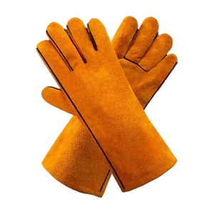 Gants de soudage en cuir de vachette de qualité supérieure, résistants à la chaleur et aux étincelles, antistatiques, pour four, boulangerie, barbecue - Product Image 1