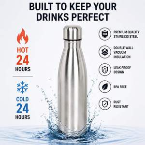 Luxury Double Wall Stainless Steel 750 ml Water Bottle Premium Thermal <b>Flask</b> for <b>Hot</b> and Cold <b>Drinks</b> Outdoor Camping - Product Image 5