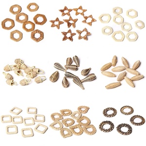 Pendientes de ratán de madera estilo bohemio para mujer y niña, aretes, aros finos, fiesta de Navidad y Halloween - Product Image 3