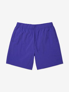 Men Solid Purple Shorts Mid Waist Elastic Closure Casual Wear Breathable Fabric Loose-Fit <b>Knee</b>-Length Shorts Vibrant Streetwear - Product Image 4