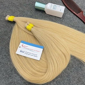 ผมเวียดนามพรีเมียม ขายดีที่สุด ผมแท้สีบลอนด์เหลืองแบบเวอร์จิ้น ต่อผมหนา ปลายผมเต็ม นุ่มลื่นมาก พร้อมส่ง - Product Image 3