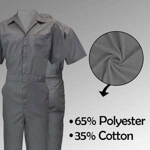 Combinaison de travail en coton pour homme NESTA SPORTS, manches courtes, haute qualité, imperméable et ignifuge, pour la sécurité dans l'industrie pétrolière et gazière - Product Image 2