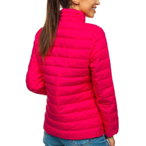 <b>Women</b> Long Woven Faux Fur Trim Puffer <b>Jacket</b> Warm Quilted Winter Coat with Zip Closure Soft Padding Stylish - Product Image 4