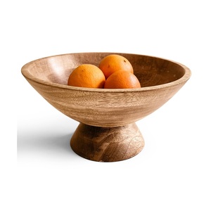 Cuenco con Pedestal de Madera, Diseño Moderno y Lujoso, Ecológico, Ligero, Soporte Elevado para Exhibir Frutas, Nueces, Chocolates y Dulces - Product Image 6