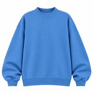 Sudadera de cuello alto de manga larga con diseño de hombros caídos, ajuste holgado y relajado, cuello y puños acanalados, estilo casual para el día a día. - Product Image 3