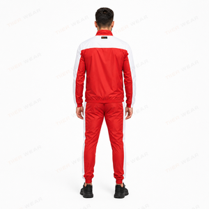 Ensemble de survêtement de course pour homme, coupe-vent, léger, respirant, tissu résistant au vent, veste zippée intégrale et pantalon assorti, deux pièces - Product Image 5