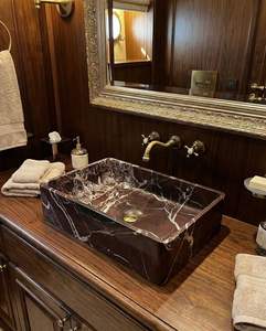 Lavabo de Baño de Mármol Rosso Levanto de Diseño - Product Image 2