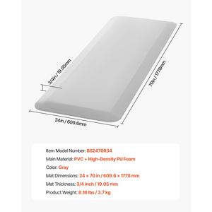 Tappetino di Sicurezza Antiscivolo per Letto, Spessore 3/4 di Pollice, Prevenzione Cadute per Anziani, Bordo Smussato, Attrezzatura di Sicurezza per Bagno - Product Image 5