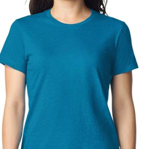 Camiseta de Cuello Redondo de Algodón para Mujer, Manga Corta, Informal, Suave, Transpirable, Cómoda, Corte Regular, Básica, Ropa de Moda para el Día a Día - Product Image 4