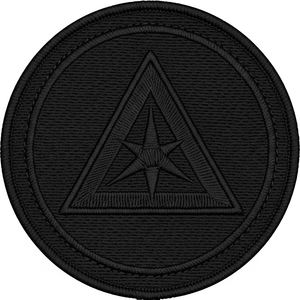 Parche Bordado Verde Oliva de la Francmasonería, Insignia de Corona de Laurel Triangular, Símbolo Termoadhesivo para Vestimenta de Logia y Mandil - Product Image 5