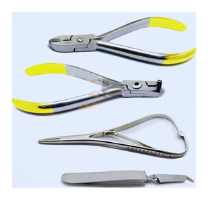 Kit orthodontique premium 4 pièces : Coupe-fil distal TC, Coupe-fil rigide, Pince à action inversée, Pince Mathieu, Instruments médicaux - Product Image 1