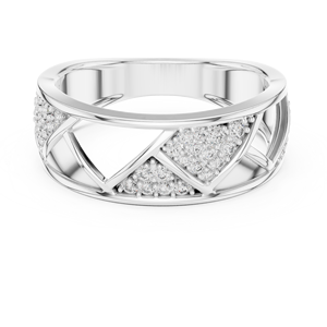 THE ROYAL TRIAD LAB GROWN ROUND CUT DIAMOND <b>RING</b> <b>SET</b> IN 18KT YELLOW <b>GOLD</b> FOR WEDDING ENGAGEMENT GIFTING DAILY OFFICE USE FOR MEN - Product Image 5