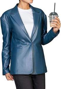 OEM Women's Cow Suede Leather Jacket <b>Quilted</b> Waterproof Breathable Eco-Friendly Zipper Closure Custom Logo Positions - Product Image 6