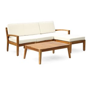 Set Divano Sezionale da Esterno Grenada a L, 5 Pezzi, in Acacia - Collezione Arredamento Durevole per Esterni - Product Image 5
