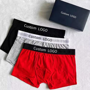 OEM logotipo personalizado cintura ancha alta calidad suave sólido transpirable hombres ropa interior algodón hombres calzoncillos con bolsa en U para hombre - Product Image 2