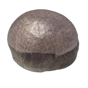 Toupee y Peluca de Cabello Humano Gris de Piel Fina, 100% Cabello Remy Indio, Rizado Kinky Yaki, Calidad Premium, Taz Hair Bangladesh, Trama Única - Product Image 1