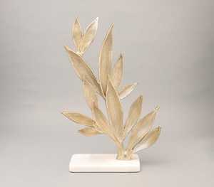 L 34.3 x B 19.7 x H 50.8 cm Foliage Sculpture Minimalist Tabletop Art Decor Living Room Plant Theme Irregular Shape Single-piece - Product Image 2