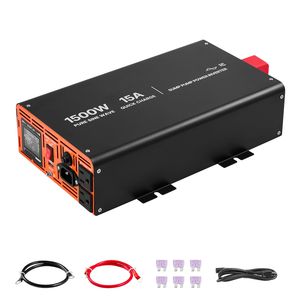 Bomba de sumidero de 1500W con batería de respaldo UPS, inversor de onda sinusoidal pura con pantalla LCD y interruptor de encendido automático - Product Image 1
