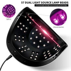 LIMEGIRL Lampe à ongles professionnelle UV LED avec 4 minuteurs, séchoir à ongles avec 57 perles LED, lumière pour vernis gel par Professional - Product Image 2
