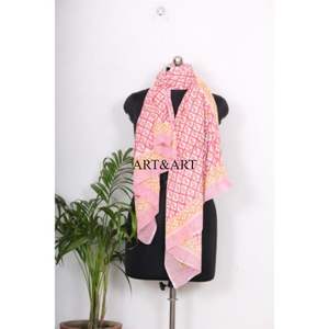 Hermoso Pareo de Algodón Estampado a Mano con Diseño Floral, Tela de Playa para Mujer, Vestido de Baño, Cubre Bikini, Pañuelo para el Cuello y el Cuerpo - Product Image 2