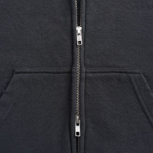 Sweat à capuche zippé intégral premium, style vintage, coupe oversize, en coton mélangé, polaire technique d'hiver, streetwear personnalisé pour homme - Product Image 4