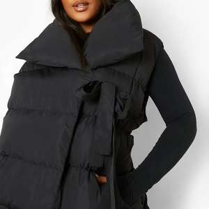 Veste longue matelassée pour femme, design haut de gamme, résistante à l'eau, rembourrage en polyester, veste à capuche chaude - Product Image 6