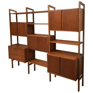 Estante de Pared Rectangular Contemporáneo de Madera de Teca Premium con Almacenamiento Oculto de 15 mm de Grosor, Venta al Por Mayor - Product Image 2