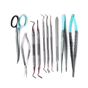 Ensemble d'instruments de microchirurgie manuels en acier inoxydable de qualité supérieure pour usage hospitalier avec options personnalisables - Product Image 1