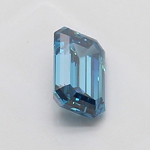Diamant de 0,93 ct, taille émeraude, bleu vif fantaisie, clarté VS2, excellente taille, diamant certifié pour bijoux de luxe - Product Image 3