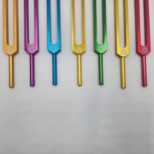 Juego de Diapasones de Alta Calidad, 9 Piezas Profesionales COMPLETAS, Sin Peso, Codificados por Colores, para Chakras - Product Image 1