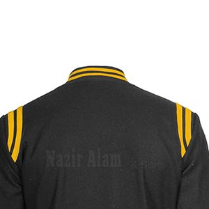 Chaqueta Letterman para Hombre con Mangas de Cuero Premium, Cuerpo de Lana y Ribete Tejido, Estilo Urbano Casual - Product Image 5
