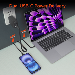 Cargador de Laptop GaN de 65W con Triple Puerto USB-C PD, PPS y Pantalla Digital, Fuente de Alimentación de Alta Velocidad - Product Image 5