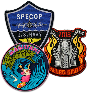 Patch brodé thermocollant ou à coudre en tissu de forme irrégulière Specop U.S. Navy Magic Magicians 2013 Bikefest - Product Image 1