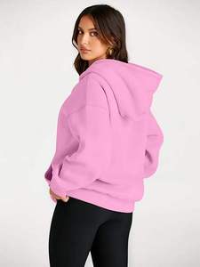 Sudaderas Extra Grandes Personalizadas para Mujer, Color Sólido, Hombros Caídos, Logotipo Impreso, Proveedor OEM con MOQ Bajo - Product Image 2