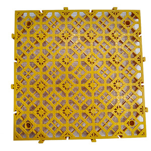 Dalles de sol modulaires emboîtables en PP 40x40x3cm pour garage, grille de sol en plastique pour garage automobile, solution de revêtement de sol en vinyle, design graphique - Product Image 4