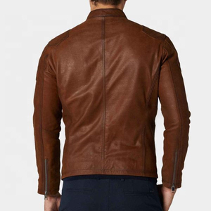 Autumn Winter Mens Casual Zipper Genuine <b>Leather</b> <b>Jacket</b> Men <b>Long</b> Sleeve <b>Leather</b> Fashion <b>Jacket</b> For Men Latest <b>Jacket</b> Direct Bulk - Product Image 2
