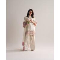 Salwar Kameez de Diseño para Fiestas y Bodas con Diseño Farshi, Adorno de Moti Hecho a Mano, Completamente Hecho a Mano, de Secado Rápido