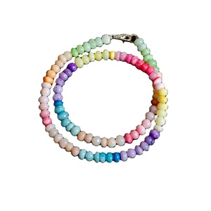 Collar de cuentas de ópalo multicolor con cierre de plata 925, collar de cuentas de ópalo de caramelo, Gargantilla hecha a mano con cuentas de ópalo de piedras preciosas sueltas - Product Image 1