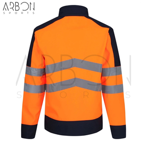Vestes de sécurité orange réfléchissantes à haute visibilité, coupe-vent, imperméables, avec impression de logo personnalisé, nouvelle tendance, fournisseur fiable. - Product Image 2