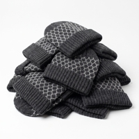 Bonnet tricoté en maille motif pin, vert forêt, avec revers, pour l'hiver, style bonnet ajusté, vente en gros, directement de l'usine, fabricant de couvre-chefs, approvisionnement en vrac